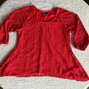 Red New Direction Petite Blouse